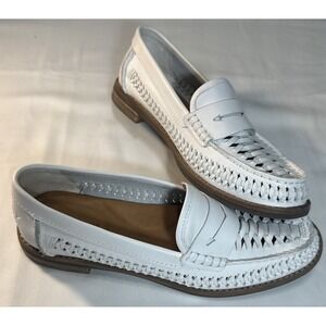 Sperry Women's Seaport Ivory Leather Penny Loafers Size 7 Summer Retro Preppy